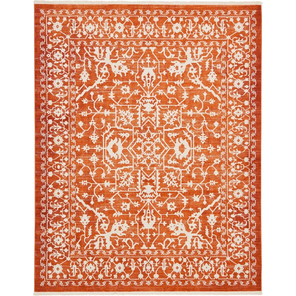 Rug Unique Loom New Classical Terracotta Rectangular 8' 0 x 10' 0 Rug Unique Loom New Classical Terracotta Rectangular 8' 0 x 10' 0