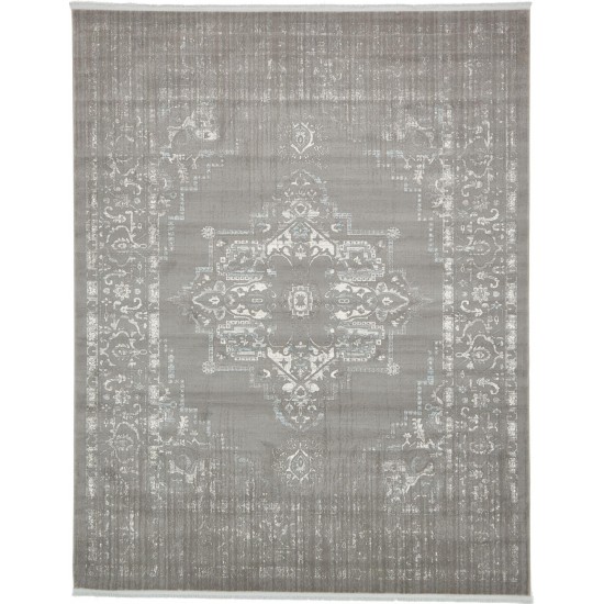 Rug Unique Loom New Classical Gray Rectangular 8' 0 x 10' 0