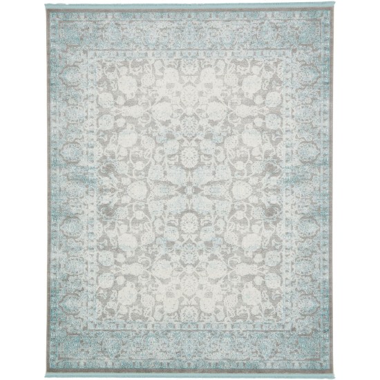 Rug Unique Loom New Classical Blue Rectangular 8' 0 x 10' 0