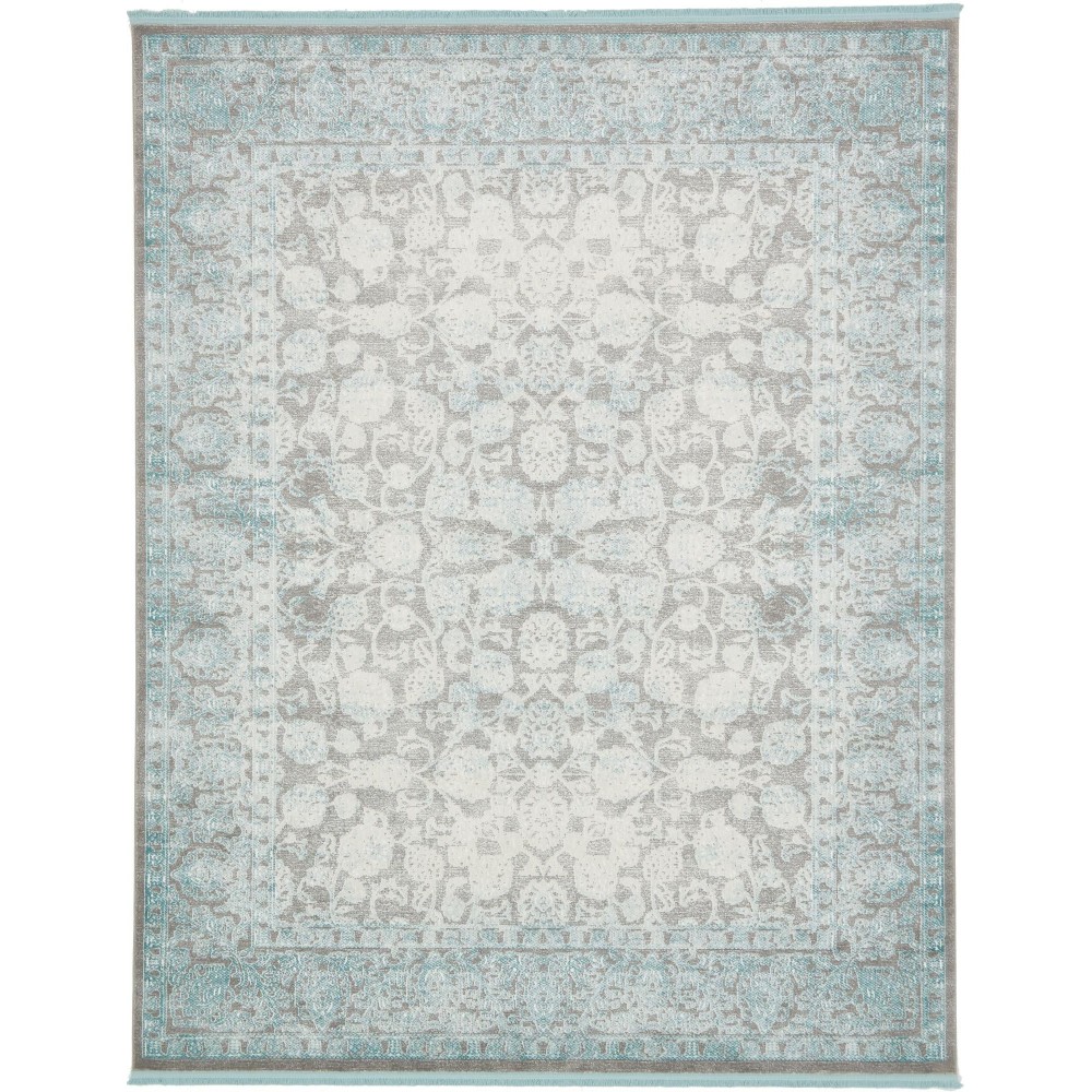 Rug Unique Loom New Classical Blue Rectangular 8' 0 x 10' 0