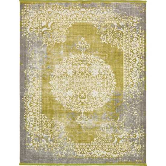 Rug Unique Loom New Classical Light Green Rectangular 8' 0 x 10' 0