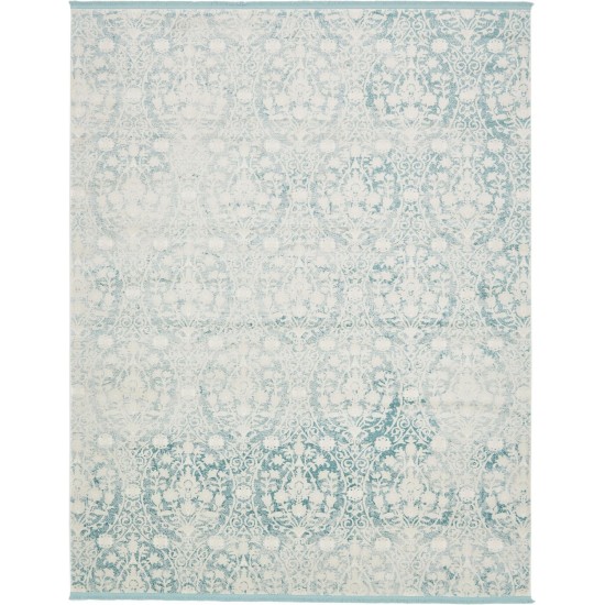 Rug Unique Loom New Classical Light Blue Rectangular 8' 0 x 10' 0