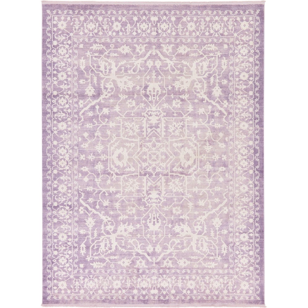 Rug Unique Loom New Classical Purple Rectangular 9' 0 x 12' 0