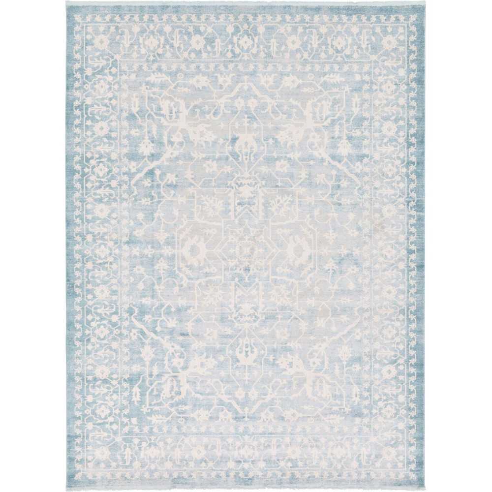 Rug Unique Loom New Classical Blue Rectangular 10' 0 x 13' 0