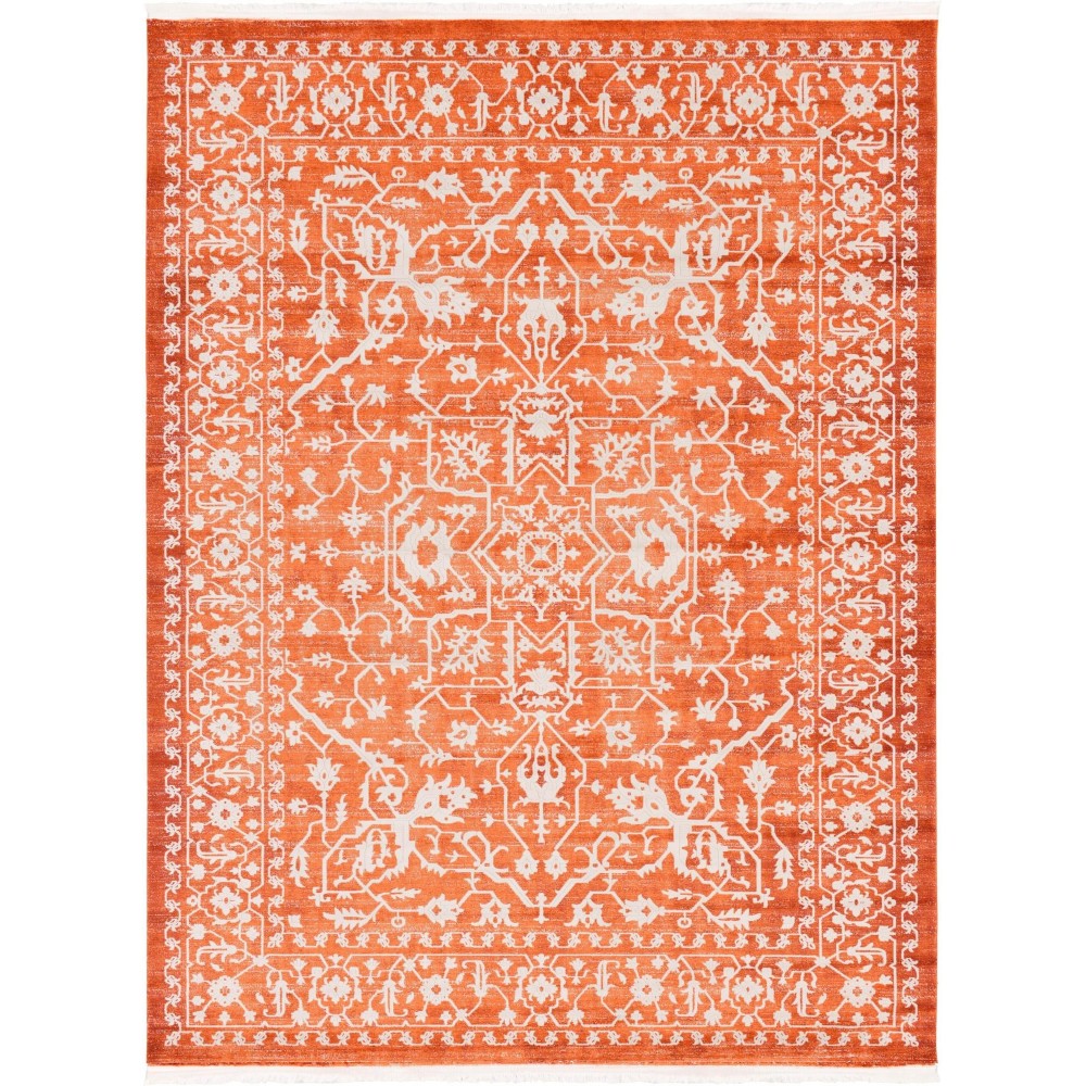 Rug Unique Loom New Classical Terracotta Rectangular 10' 0 x 13' 0