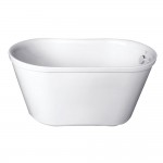 Aqua Eden 51-Inch Acrylic Freestanding Tub with Drain, White