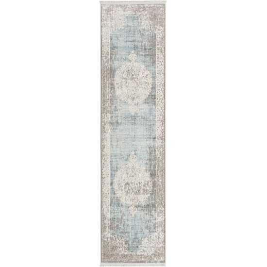 Rug Unique Loom New Classical Light Blue Runner 2' 7 x 10' 0