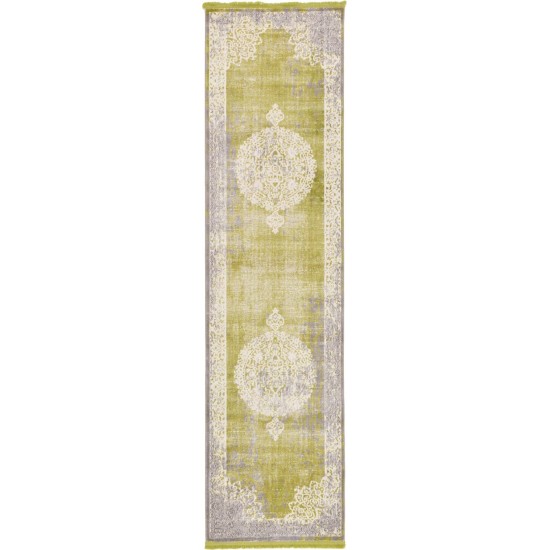 Rug Unique Loom New Classical Light Green Runner 2' 7 x 10' 0