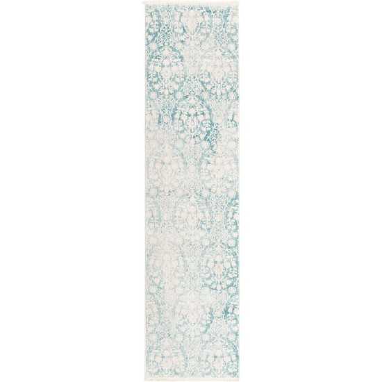 Rug Unique Loom New Classical Light Blue Runner 2' 7 x 10' 0