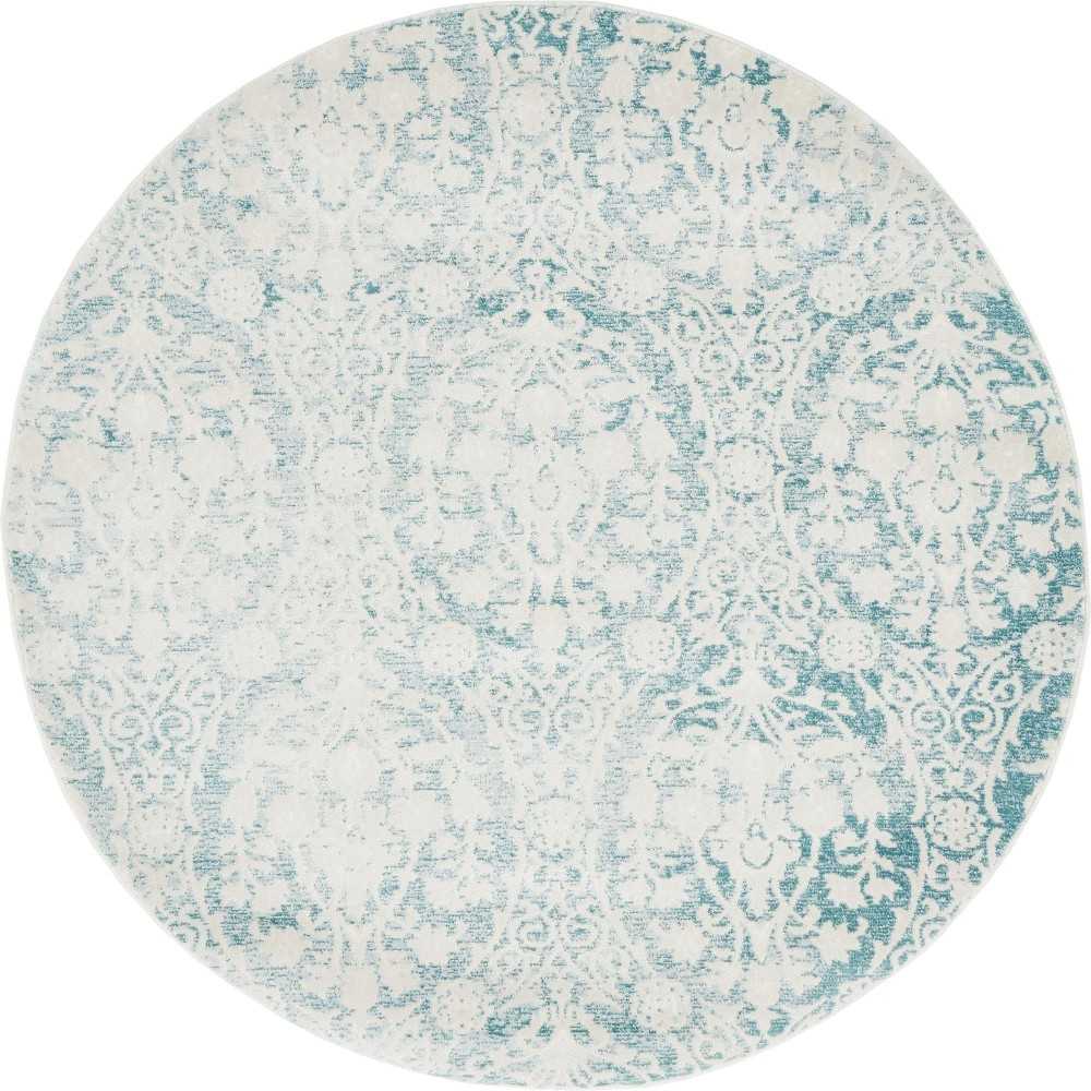 Rug Unique Loom New Classical Light Blue Round 4' 0 x 4' 0 Rug Unique Loom New Classical Light Blue Round 4' 0 x 4' 0