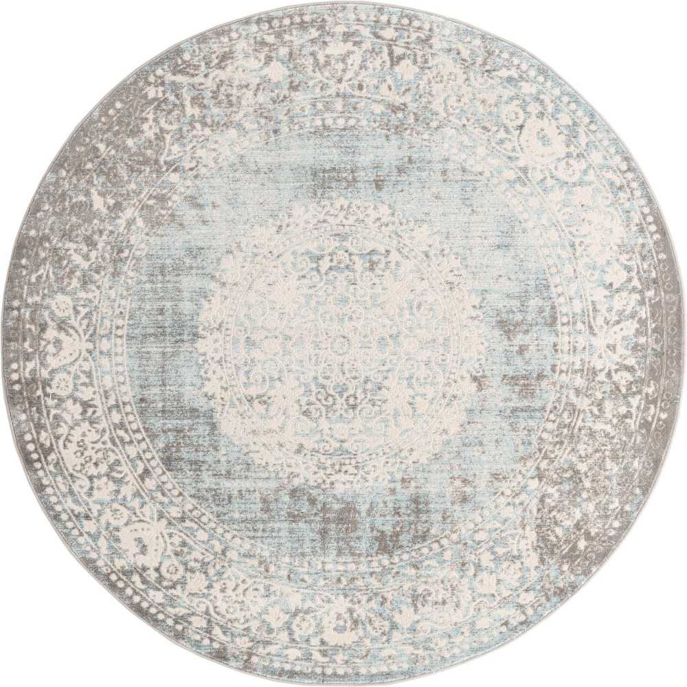Rug Unique Loom New Classical Light Blue Round 6' 0 x 6' 0 Rug Unique Loom New Classical Light Blue Round 6' 0 x 6' 0