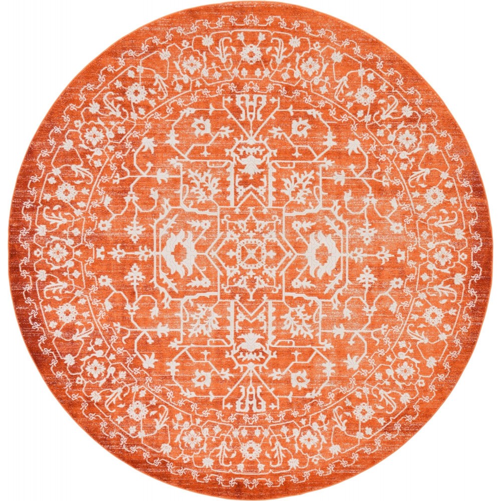 Rug Unique Loom New Classical Terracotta Round 8' 0 x 8' 0 Rug Unique Loom New Classical Terracotta Round 8' 0 x 8' 0