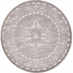 Rug Unique Loom New Classical Gray Round 8' 0 x 8' 0