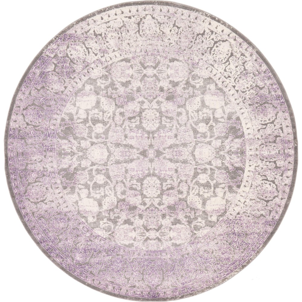 Rug Unique Loom New Classical Purple Round 8' 0 x 8' 0 Rug Unique Loom New Classical Purple Round 8' 0 x 8' 0
