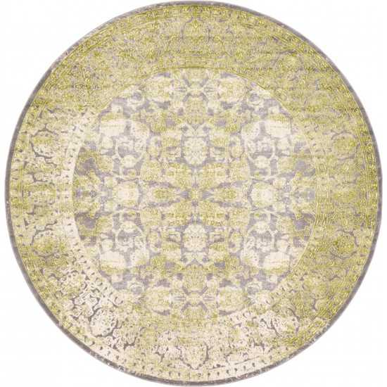 Rug Unique Loom New Classical Light Green Round 8' 0 x 8' 0