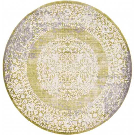 Rug Unique Loom New Classical Light Green Round 8' 0 x 8' 0