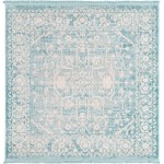 Rug Unique Loom New Classical Blue Square 4' 0 x 4' 0
