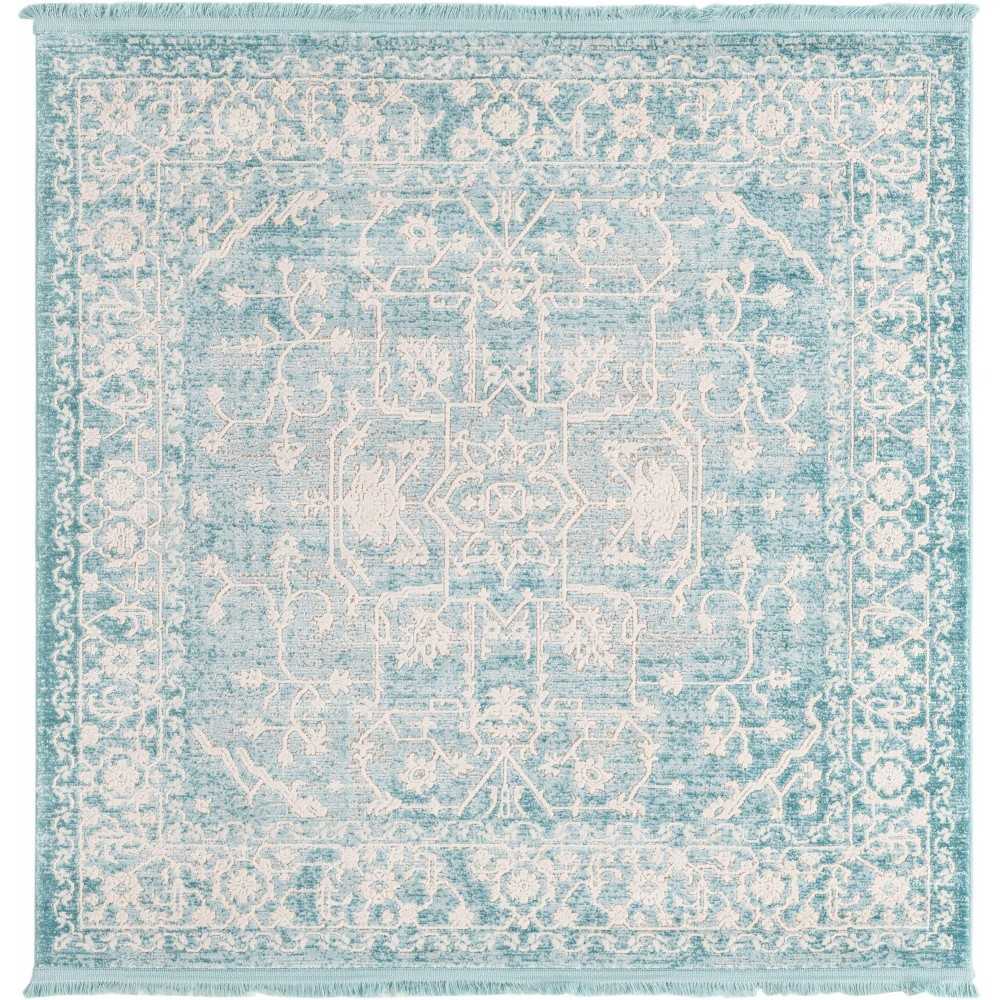 Rug Unique Loom New Classical Blue Square 4' 0 x 4' 0 Rug Unique Loom New Classical Blue Square 4' 0 x 4' 0