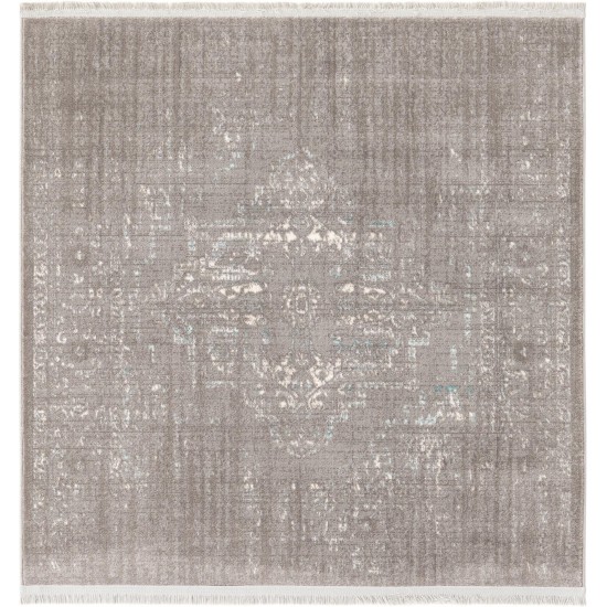 Rug Unique Loom New Classical Gray Square 4' 0 x 4' 0