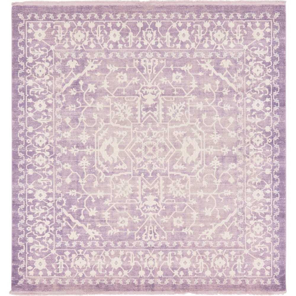 Rug Unique Loom New Classical Purple Square 8' 0 x 8' 0 Rug Unique Loom New Classical Purple Square 8' 0 x 8' 0