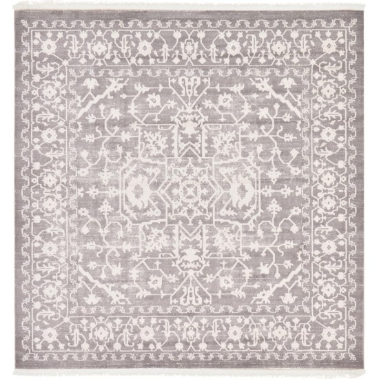 Rug Unique Loom New Classical Gray Square 8' 0 x 8' 0