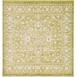 Rug Unique Loom New Classical Light Green Square 8' 0 x 8' 0
