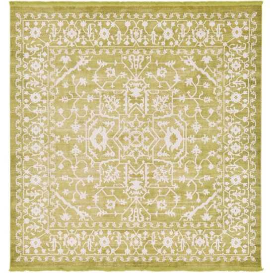 Rug Unique Loom New Classical Light Green Square 8' 0 x 8' 0