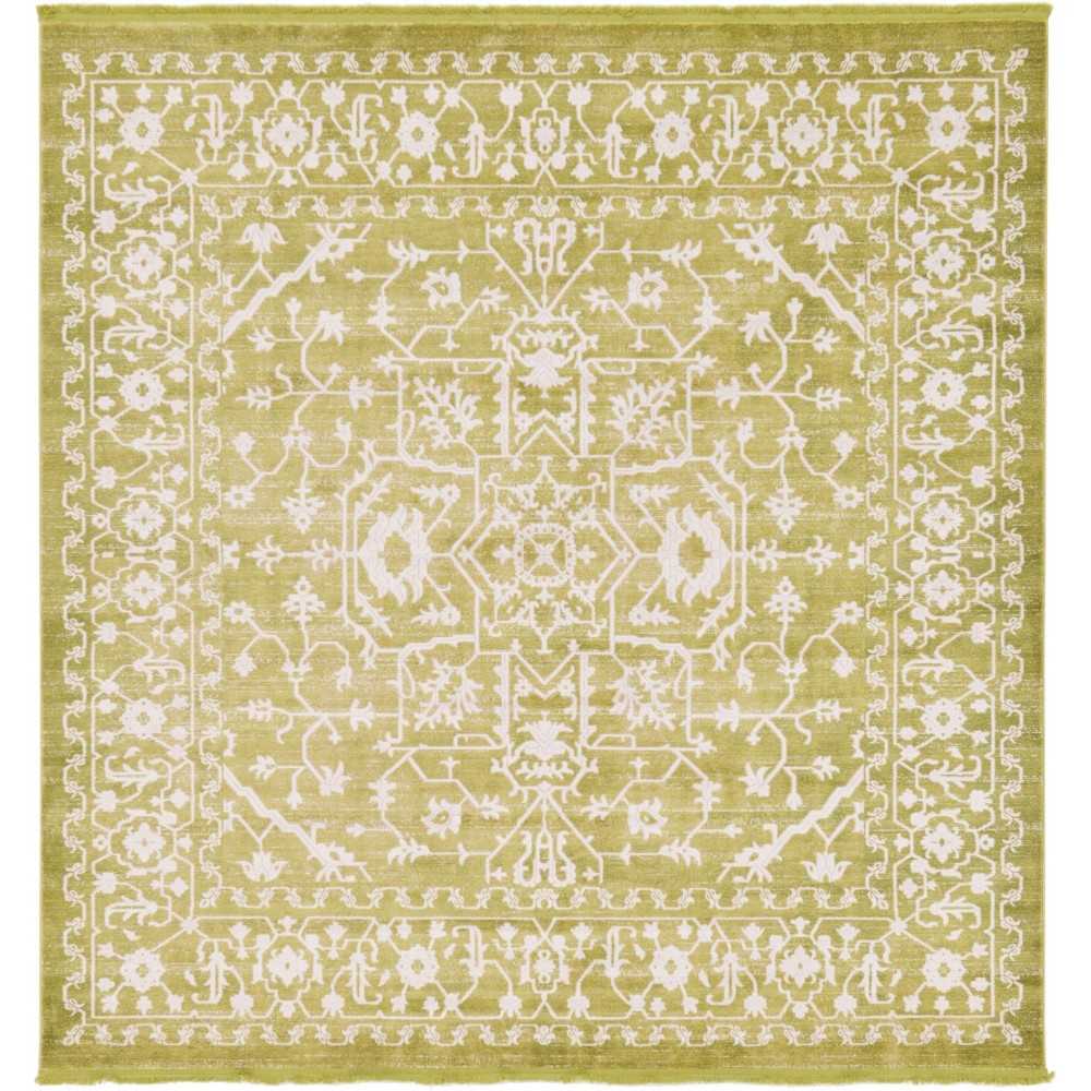 Rug Unique Loom New Classical Light Green Square 8' 0 x 8' 0 Rug Unique Loom New Classical Light Green Square 8' 0 x 8' 0