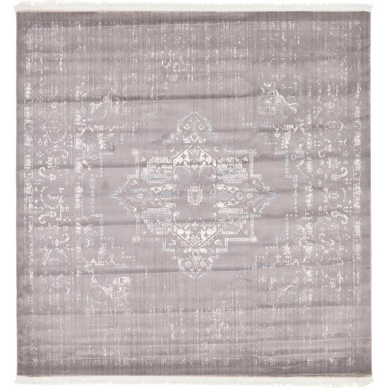 Rug Unique Loom New Classical Gray Square 8' 0 x 8' 0