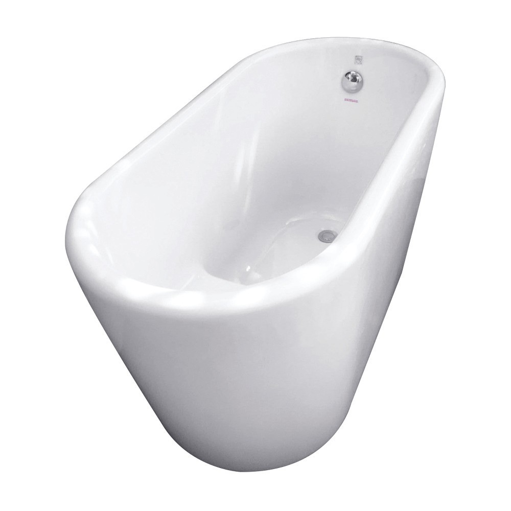 Aqua Eden 51-Inch Acrylic Freestanding Tub with Seat, White
