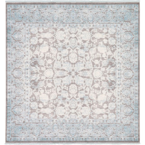 Rug Unique Loom New Classical Blue Square 8' 0 x 8' 0