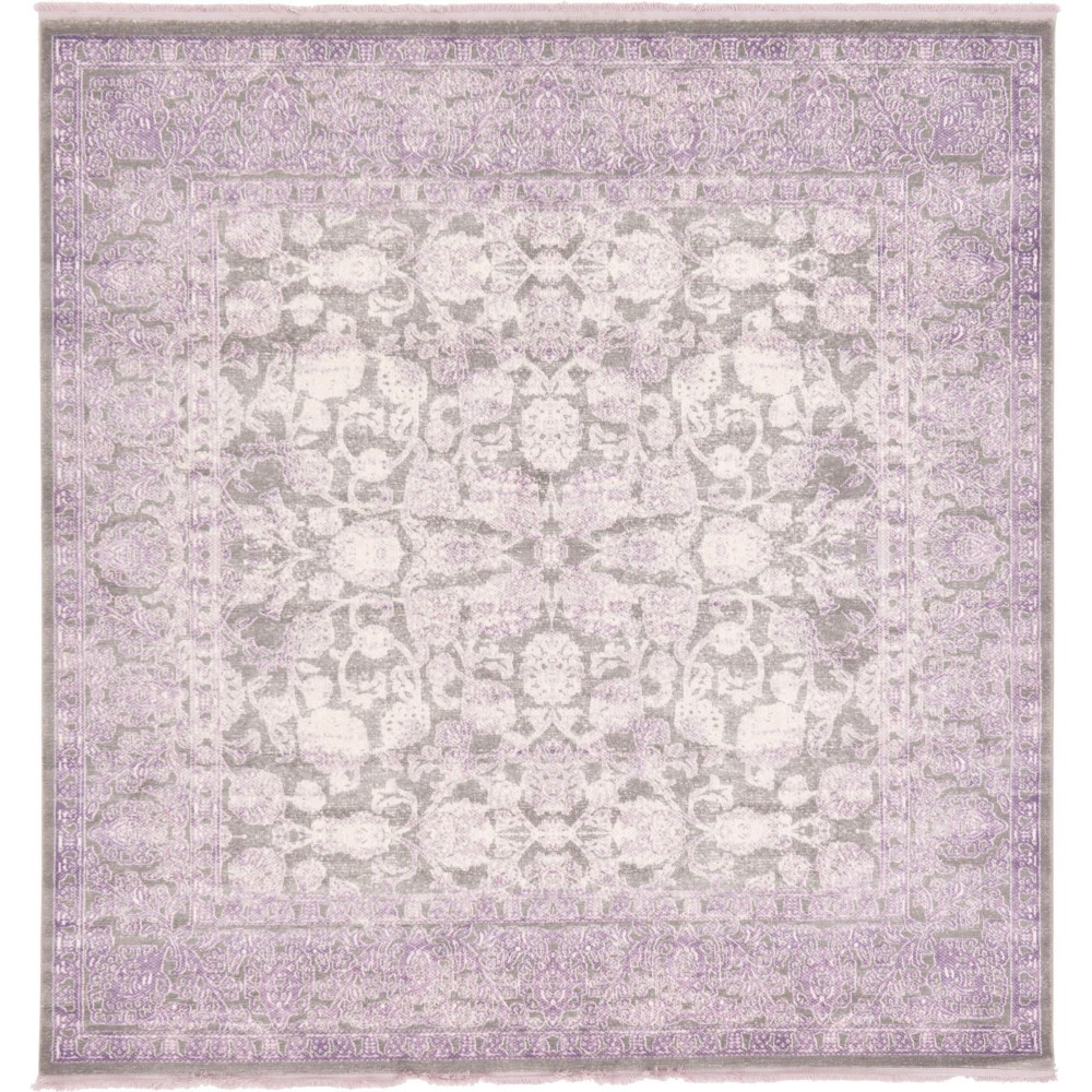 Rug Unique Loom New Classical Purple Square 8' 0 x 8' 0