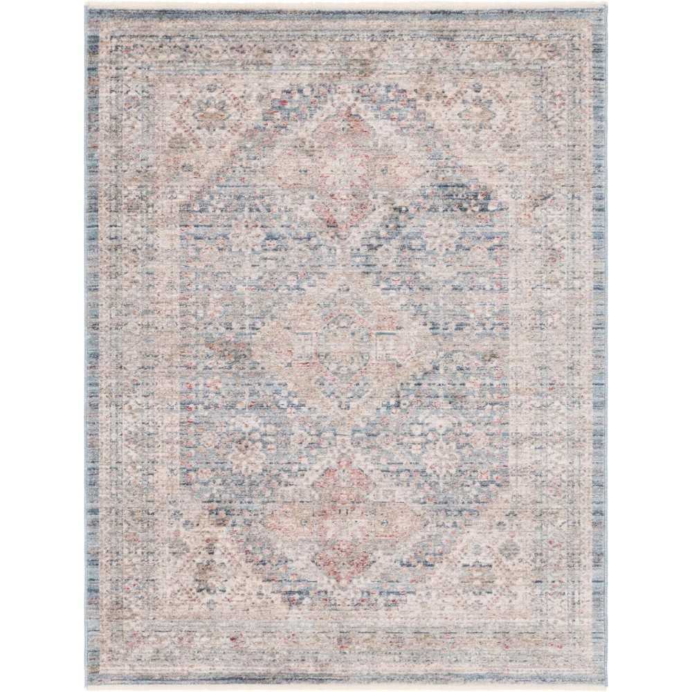 Rug Unique Loom Noble Blue Rectangular 4' 0 x 6' 0 Rug Unique Loom Noble Blue Rectangular 4' 0 x 6' 0