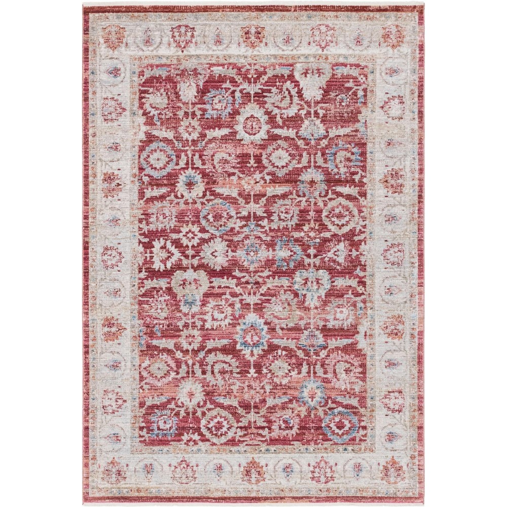 Rug Unique Loom Noble Red Rectangular 5' 0 x 8' 0