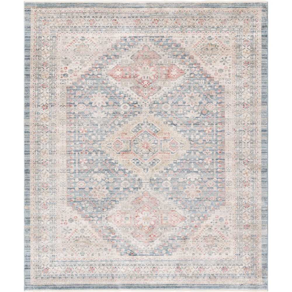 Rug Unique Loom Noble Blue Rectangular 8' 0 x 10' 0