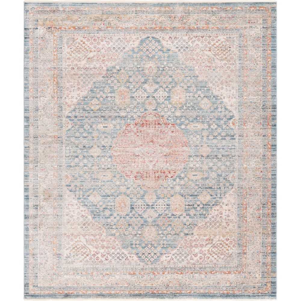 Rug Unique Loom Noble Blue Rectangular 8' 0 x 10' 0