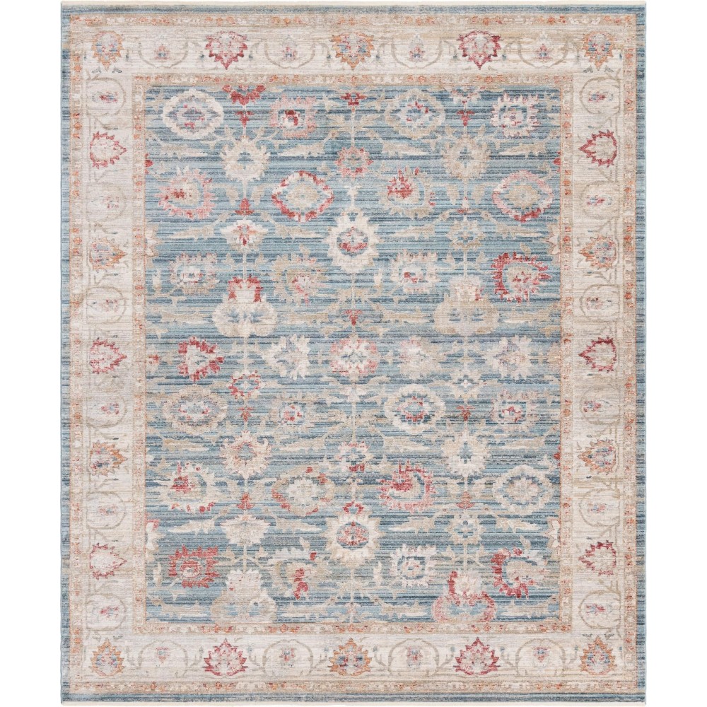 Rug Unique Loom Noble Blue Rectangular 9' 0 x 12' 0