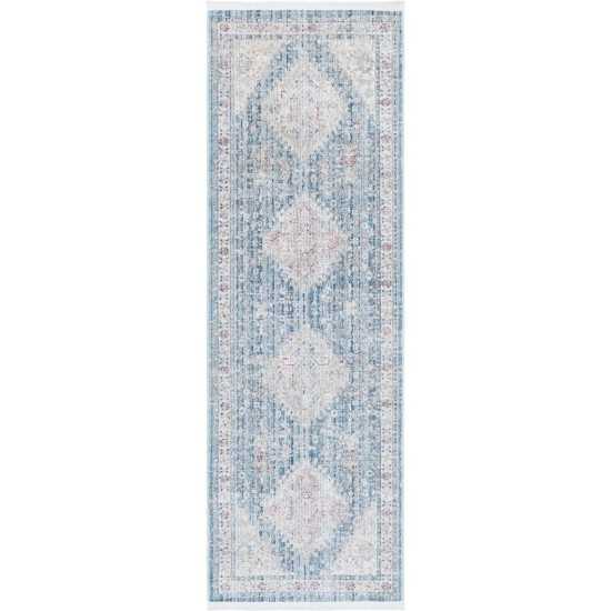 Rug Unique Loom Noble Blue Runner 2' 2 x 6' 0