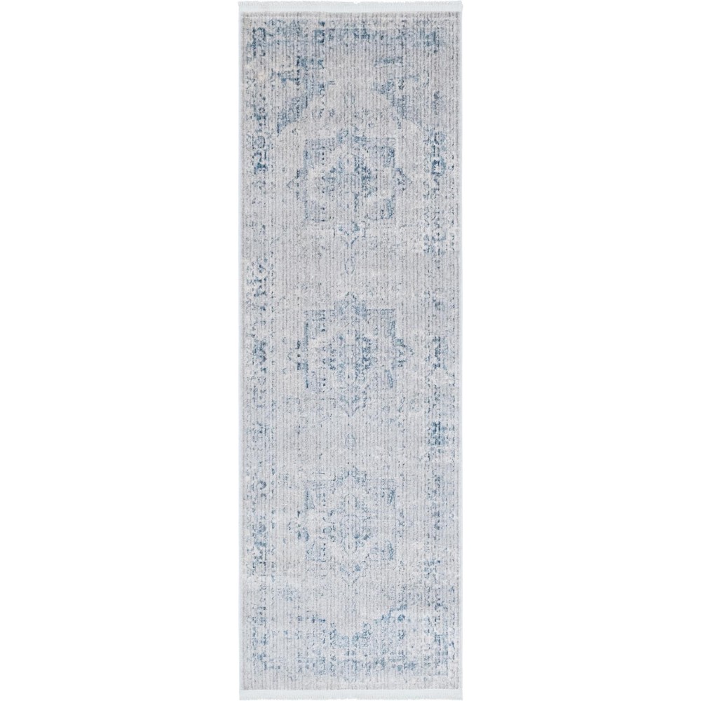 Rug Unique Loom Noble Blue Runner 2' 2 x 6' 0 Rug Unique Loom Noble Blue Runner 2' 2 x 6' 0