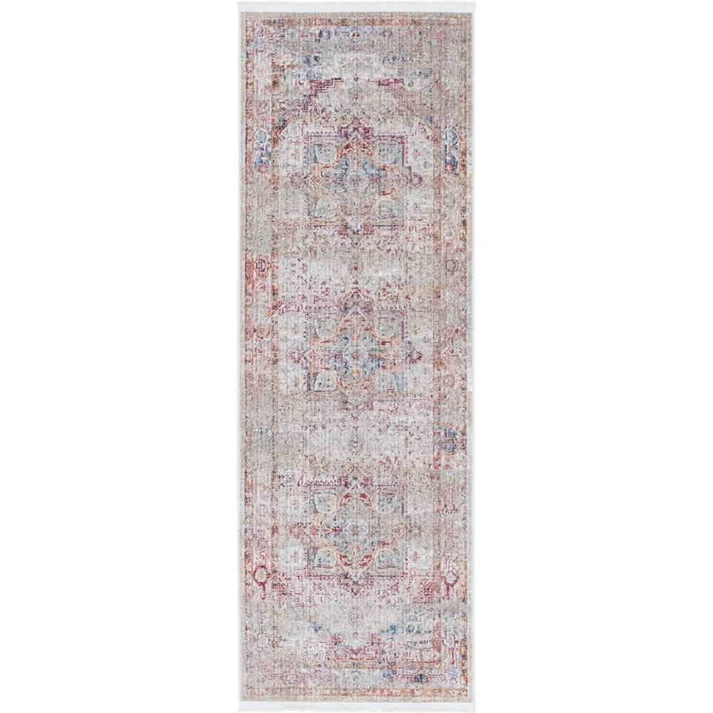 Rug Unique Loom Noble Red Runner 2' 2 x 6' 0