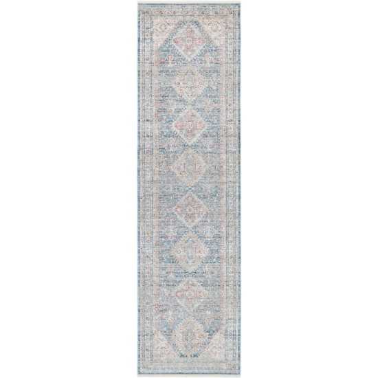 Rug Unique Loom Noble Blue Runner 2' 7 x 10' 0