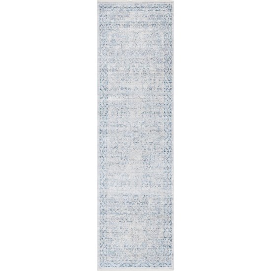 Rug Unique Loom Noble Gray Runner 2' 7 x 10' 0