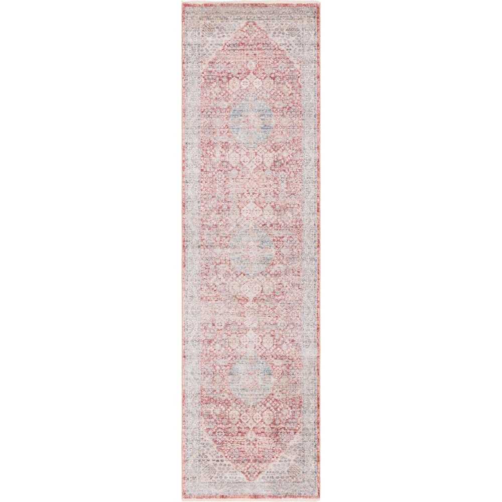 Rug Unique Loom Noble Red Runner 2' 7 x 10' 0