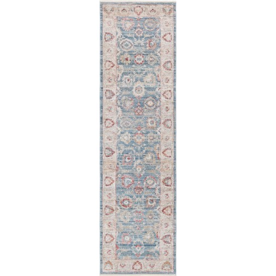 Rug Unique Loom Noble Blue Runner 2' 7 x 10' 0