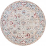 Rug Unique Loom Noble Ivory Round 4' 0 x 4' 0