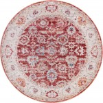 Rug Unique Loom Noble Red Round 4' 0 x 4' 0