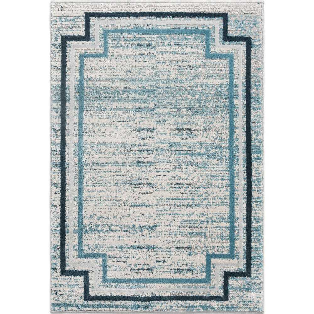 Rug Unique Loom Oasis Blue Rectangular 2' 0 x 3' 0