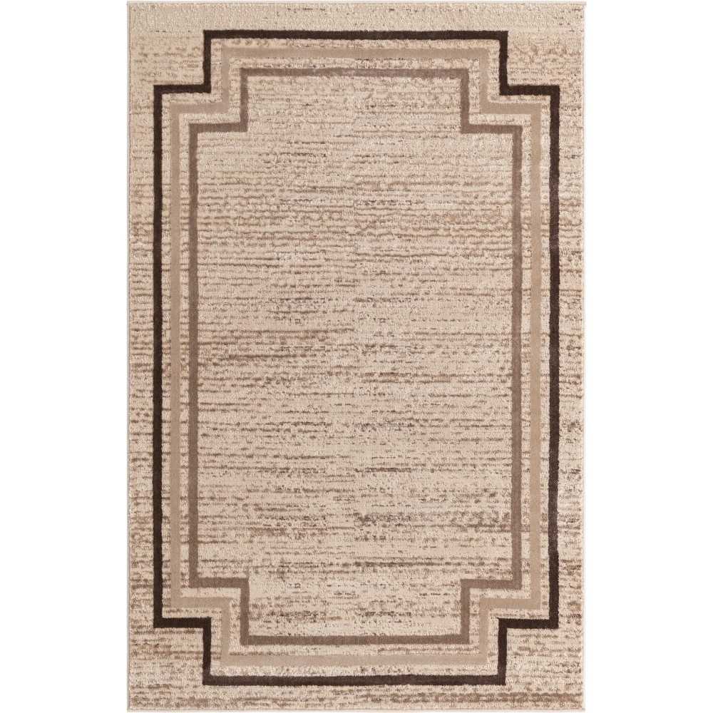 Rug Unique Loom Oasis Brown Rectangular 4' 0 x 6' 0 Rug Unique Loom Oasis Brown Rectangular 4' 0 x 6' 0