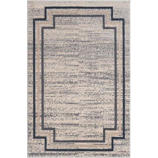 Rug Unique Loom Oasis Gray Rectangular 4' 0 x 6' 0