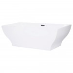 Aqua Eden 67-Inch Acrylic Freestanding Tub with Drain, White
